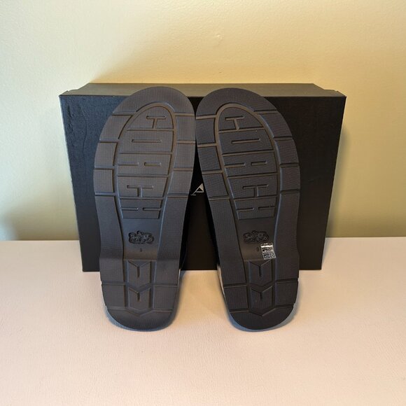 Coach Womens Sculpted C Glazed Leather Slingback Platform Clogs - Picture 12 of 15